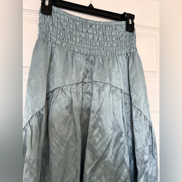 Vice Satin Blue Skirt - Picture 3 of 6